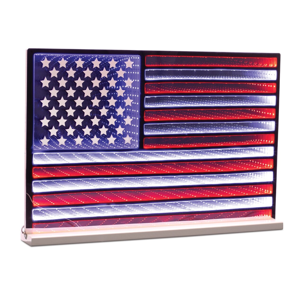 Melrose LED Lighted American Flag Patriotic Infinity Tunnel Light - 26.25"